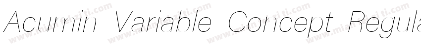 Acumin Variable Concept Regular字体转换